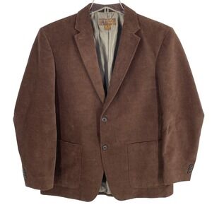 Blue by Pronto Uomo Mens‎ Distressed Corduroy Brown Blazer Sport Jacket Size Med